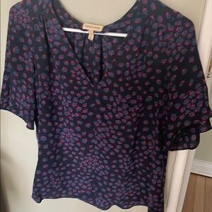 Navy and Pink Women's Top